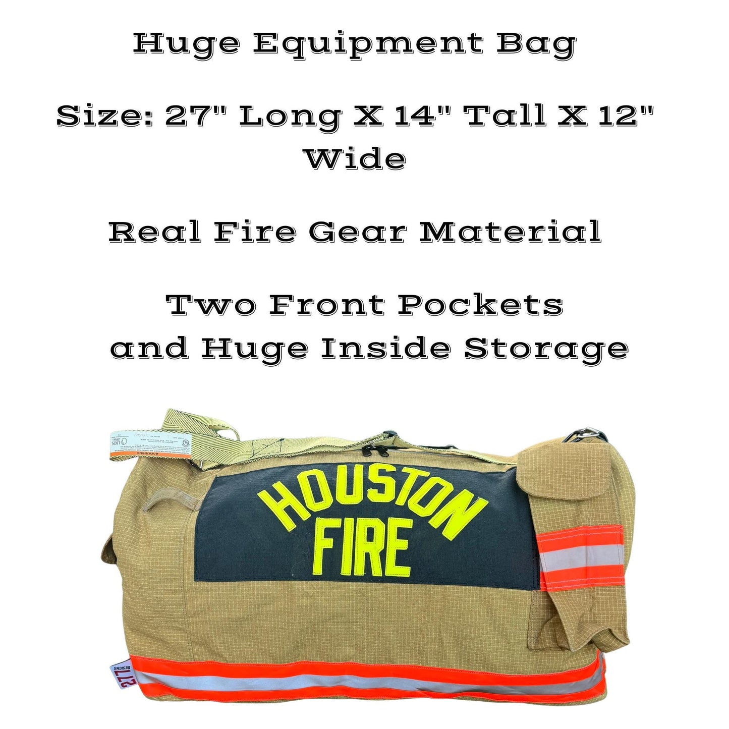 Firefighter Turnout Gear Duffle Bag – Oversized 27" Travel Edition