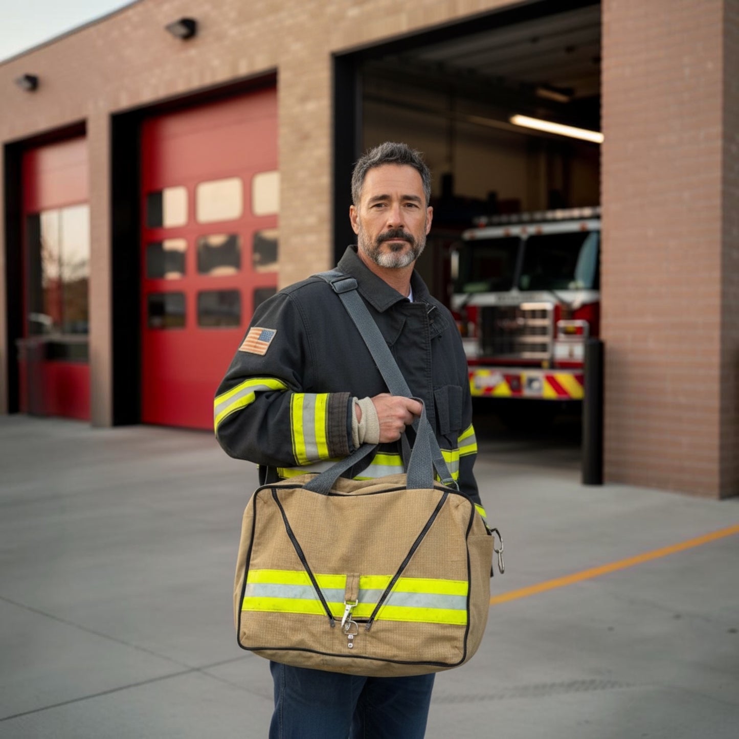 Convertible Firefighter Messenger & Diaper Bag | Double Compartment Backpack