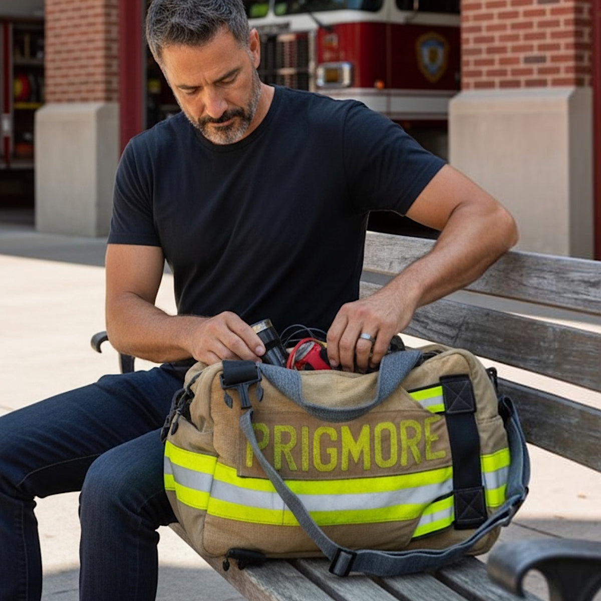 Convertible Firefighter Messenger & Diaper Bag | Double Compartment Backpack