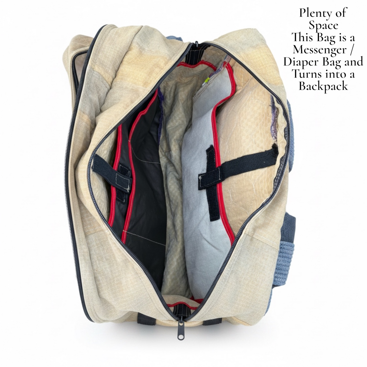 Convertible Firefighter Messenger & Diaper Bag | Double Compartment Backpack
