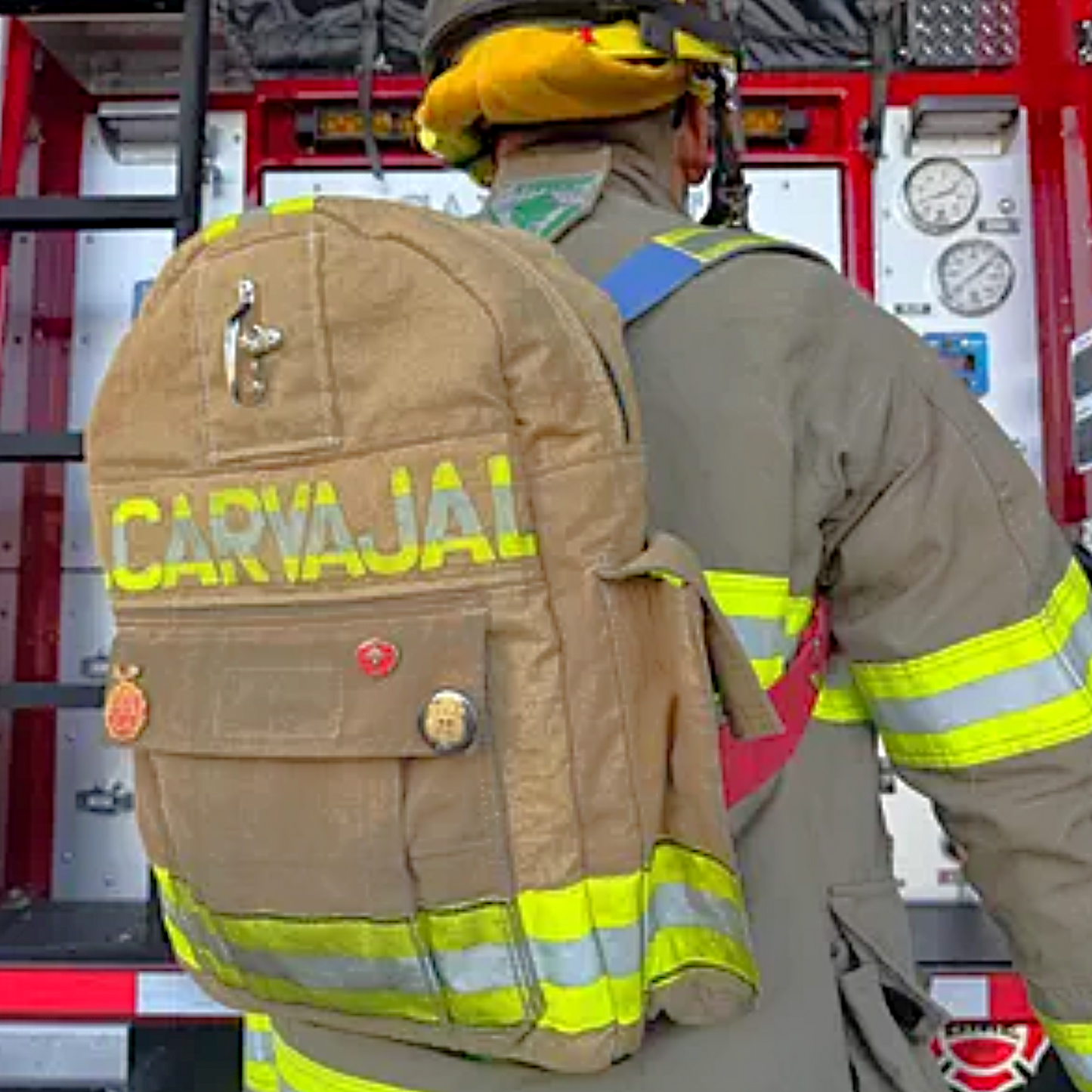 Firefighter Turnout Gear Travel Backpack | Handmade Fire Gear Backpack