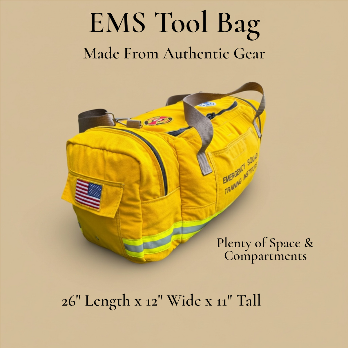 EMS Paramedic Tool Bag Made From Authentic Retired Firefighter Gear