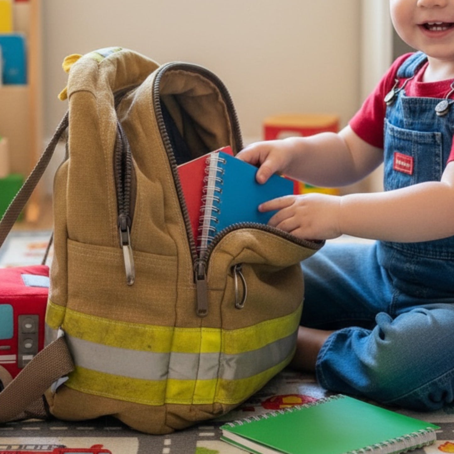 Personalized Kids Firefighter Turnout Gear Backpack