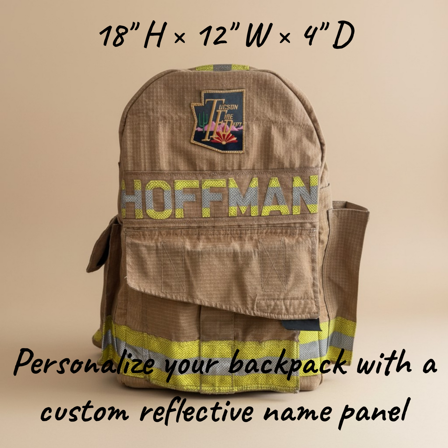 Personalized Firefighter Backpack | Custom Fire Gear Backpack Gift