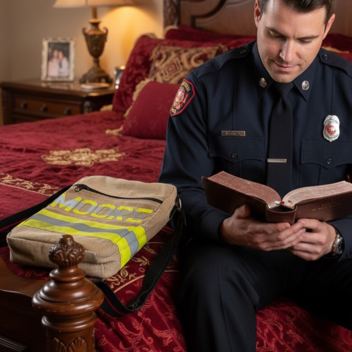 Handmade Retired Turnout Gear Book Cover | Fire Academy Binder & Journal Cover