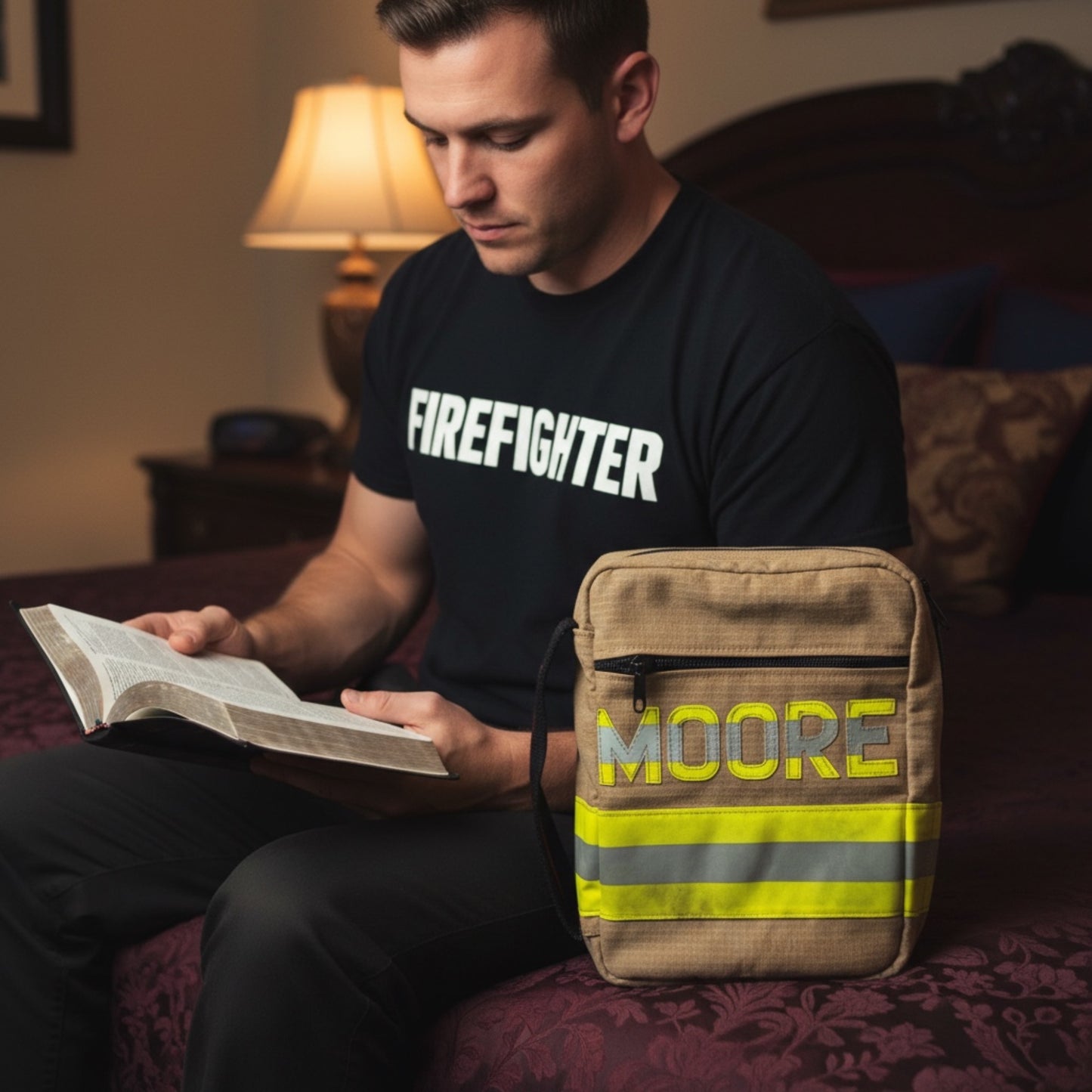 Handmade Retired Turnout Gear Book Cover | Fire Academy Binder & Journal Cover