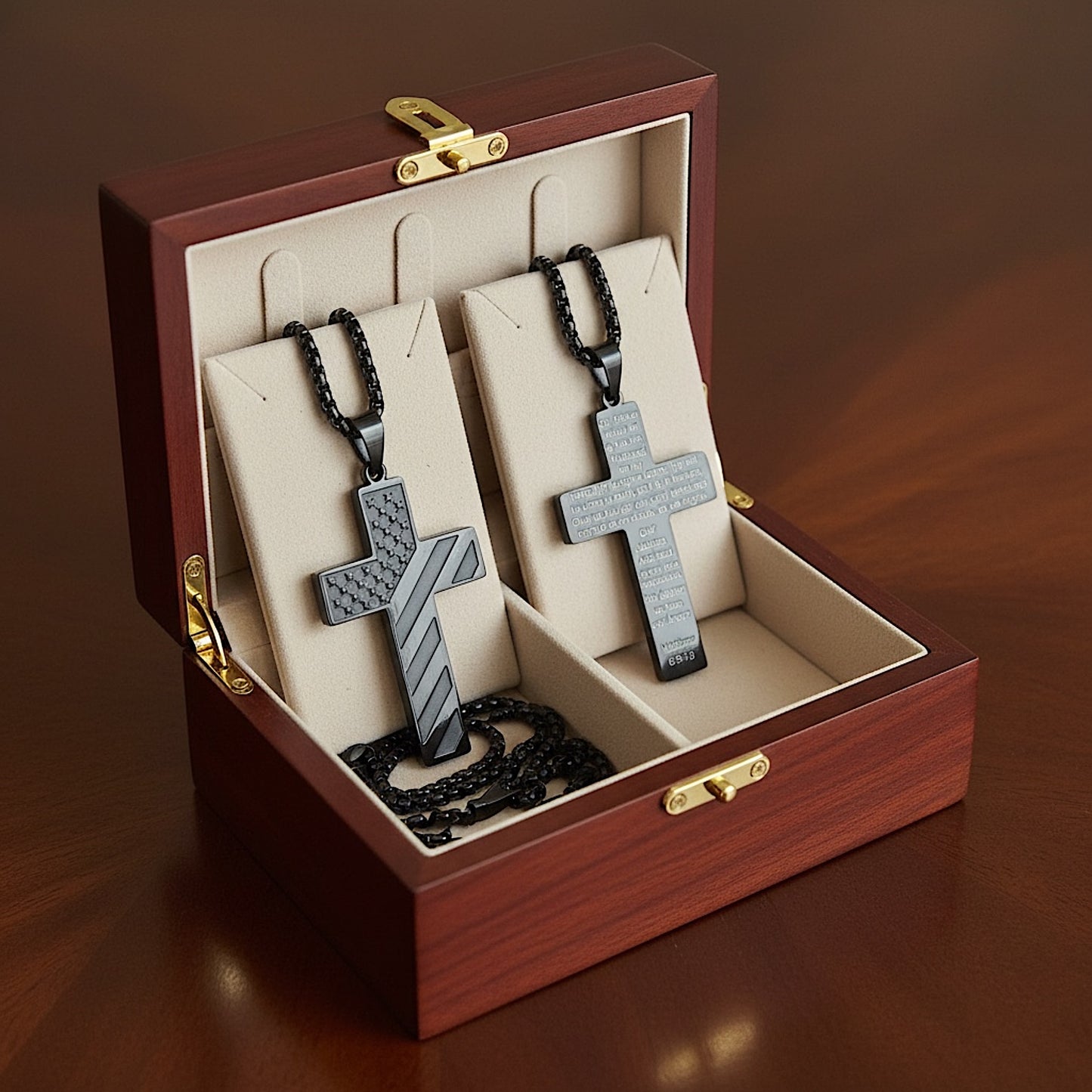 First Responders Cross Necklace with Engraved Lord’s Prayer
