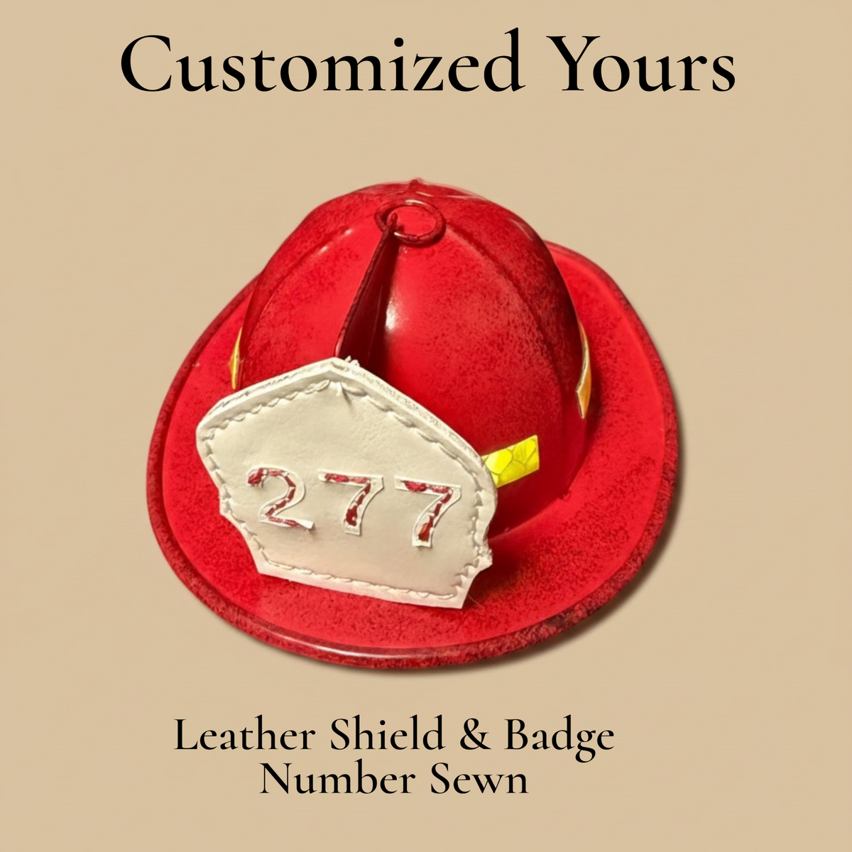 Firefighter Helmet Christmas Ornament | Personalized Handmade Firefighter Gift