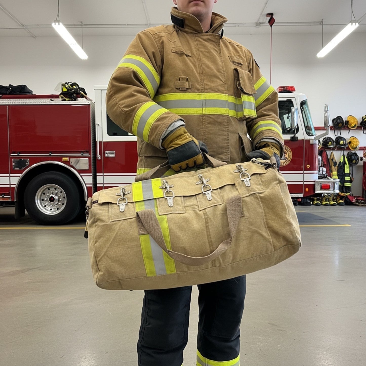 Firefighter Tool Duffle Bag | Handmade from Authentic Retired Turnout Gear