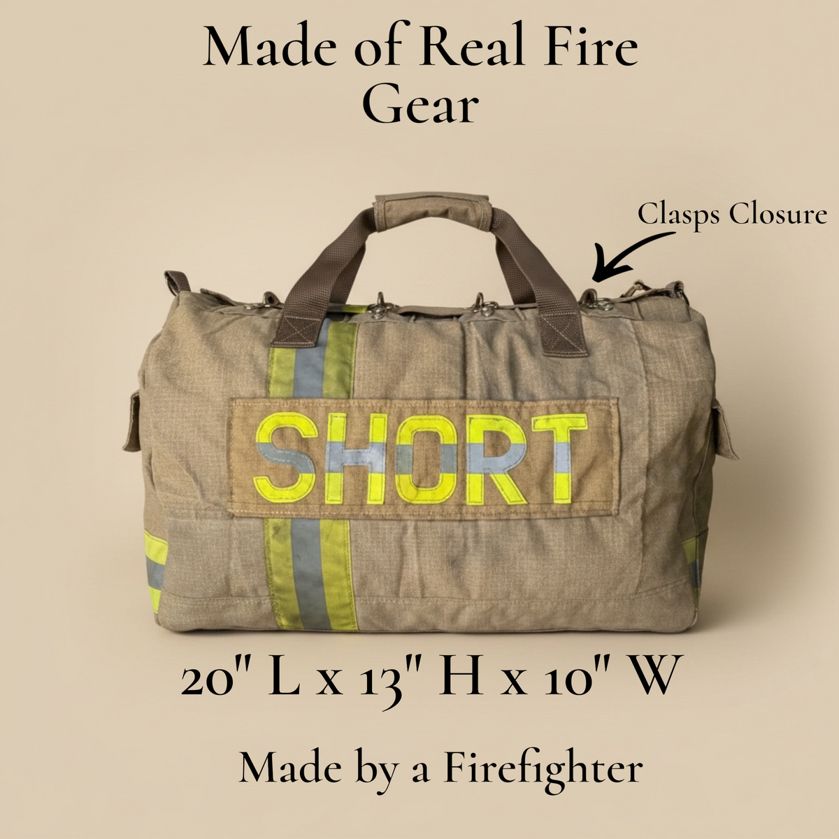 Firefighter Tool Duffle Bag | Handmade from Authentic Retired Turnout Gear