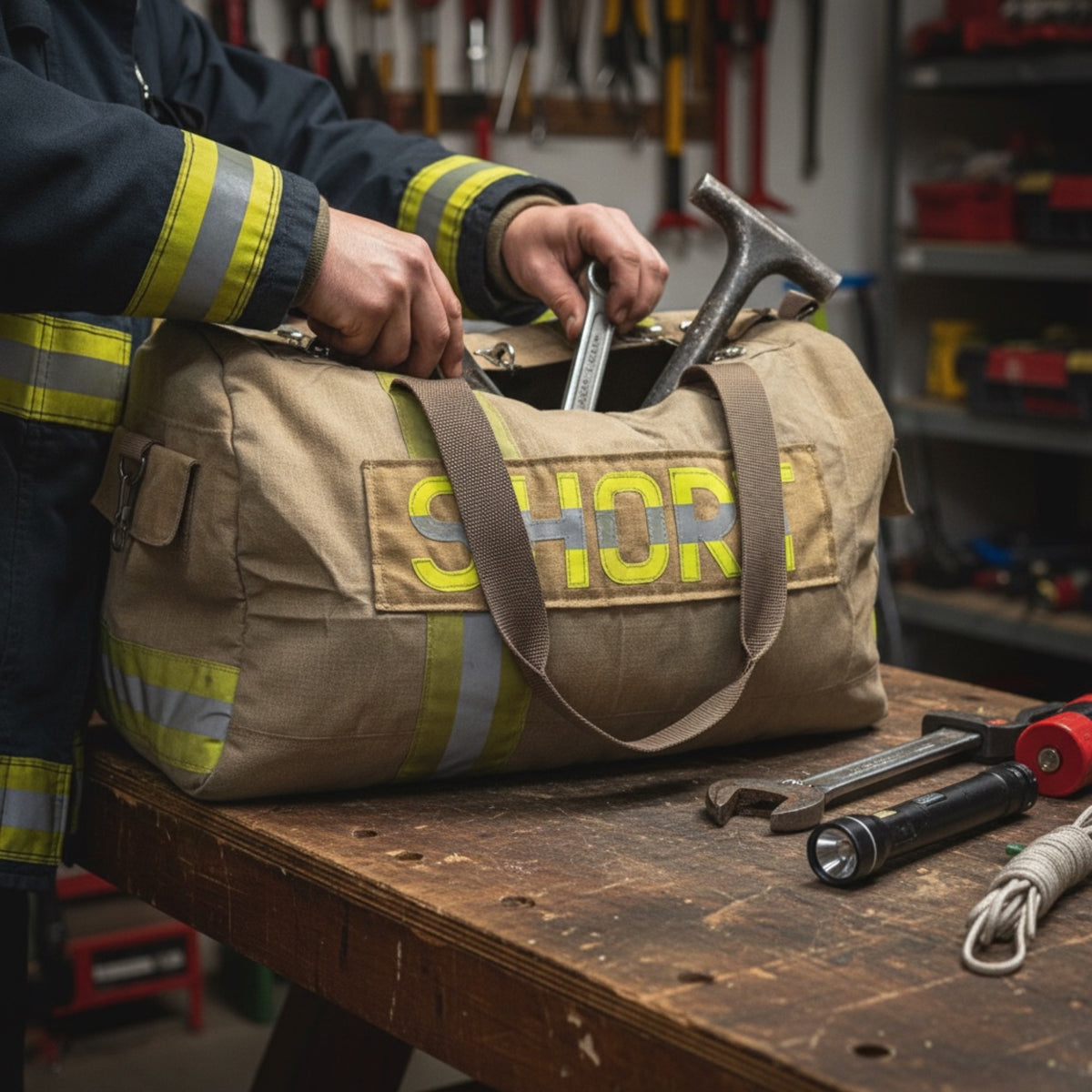 Firefighter Tool Duffle Bag | Handmade from Authentic Retired Turnout Gear