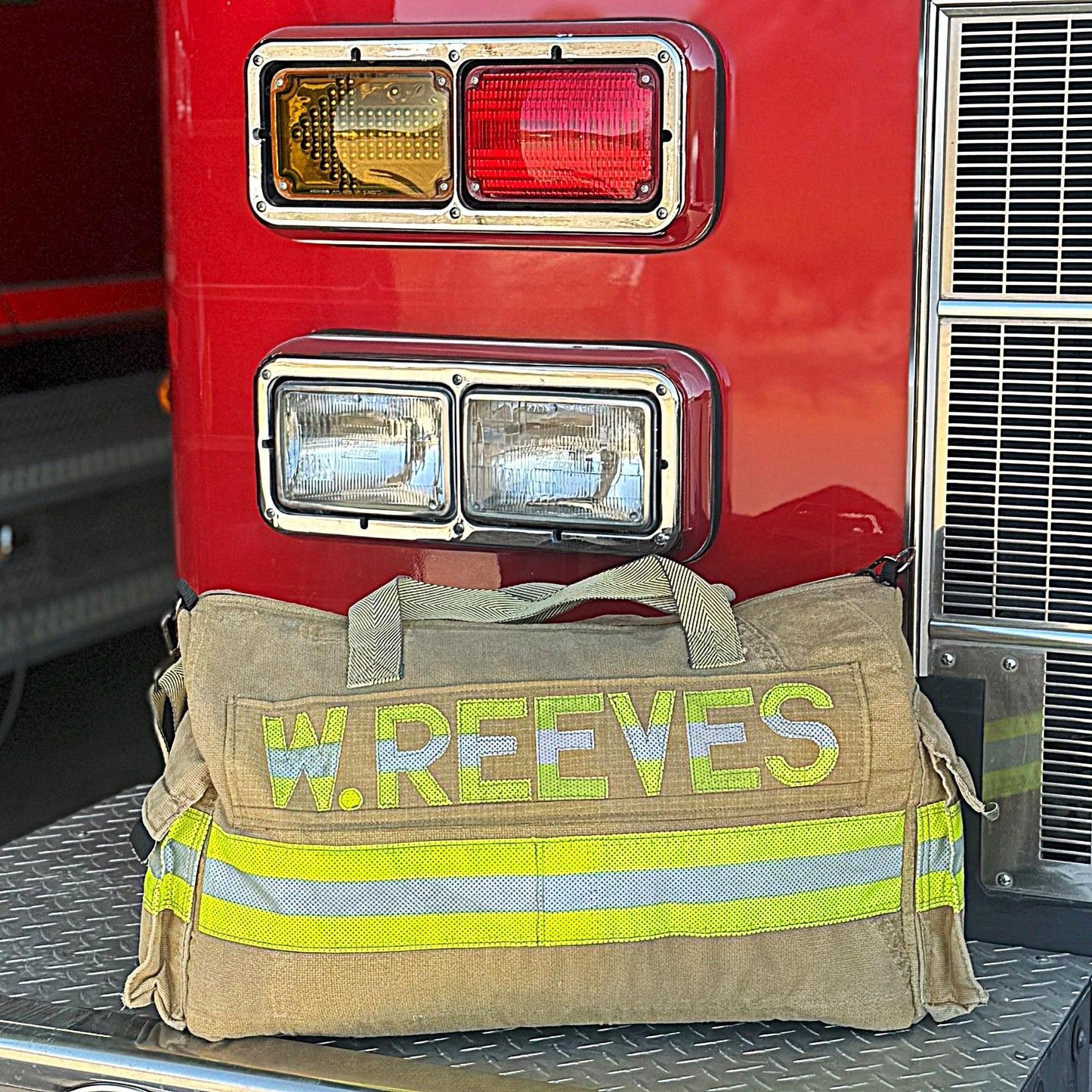 Sturdy Firefighter Duffle Travel Luggage Bag