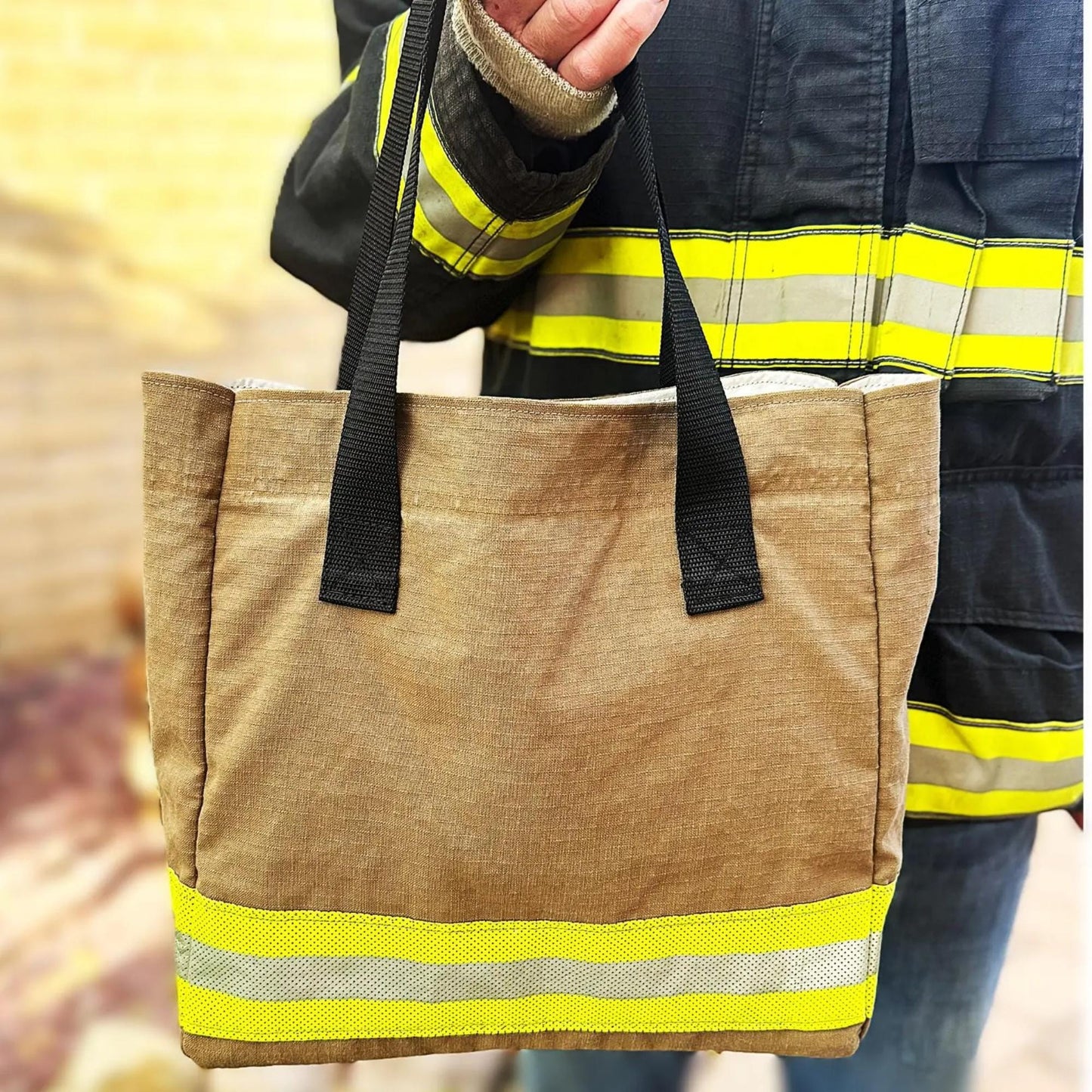Handmade Firefighter Turnout Gear Tote Bag