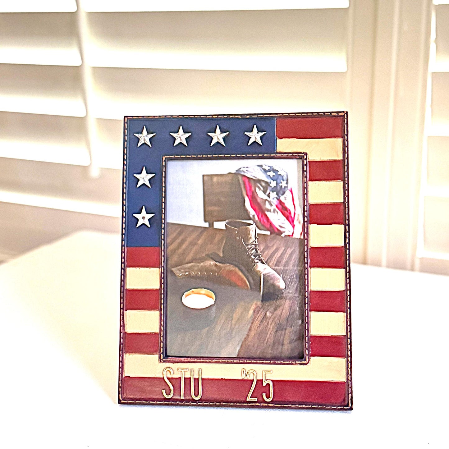 American Flag Personalized Photo Frame