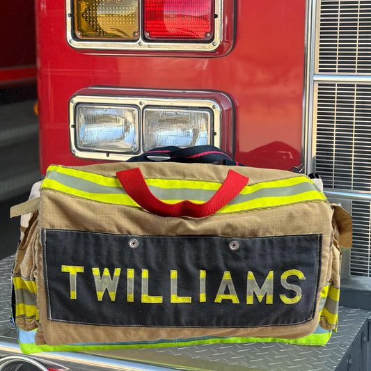 Firefighter Legacy Duffle Bag – Handcrafted from Turnout Gear