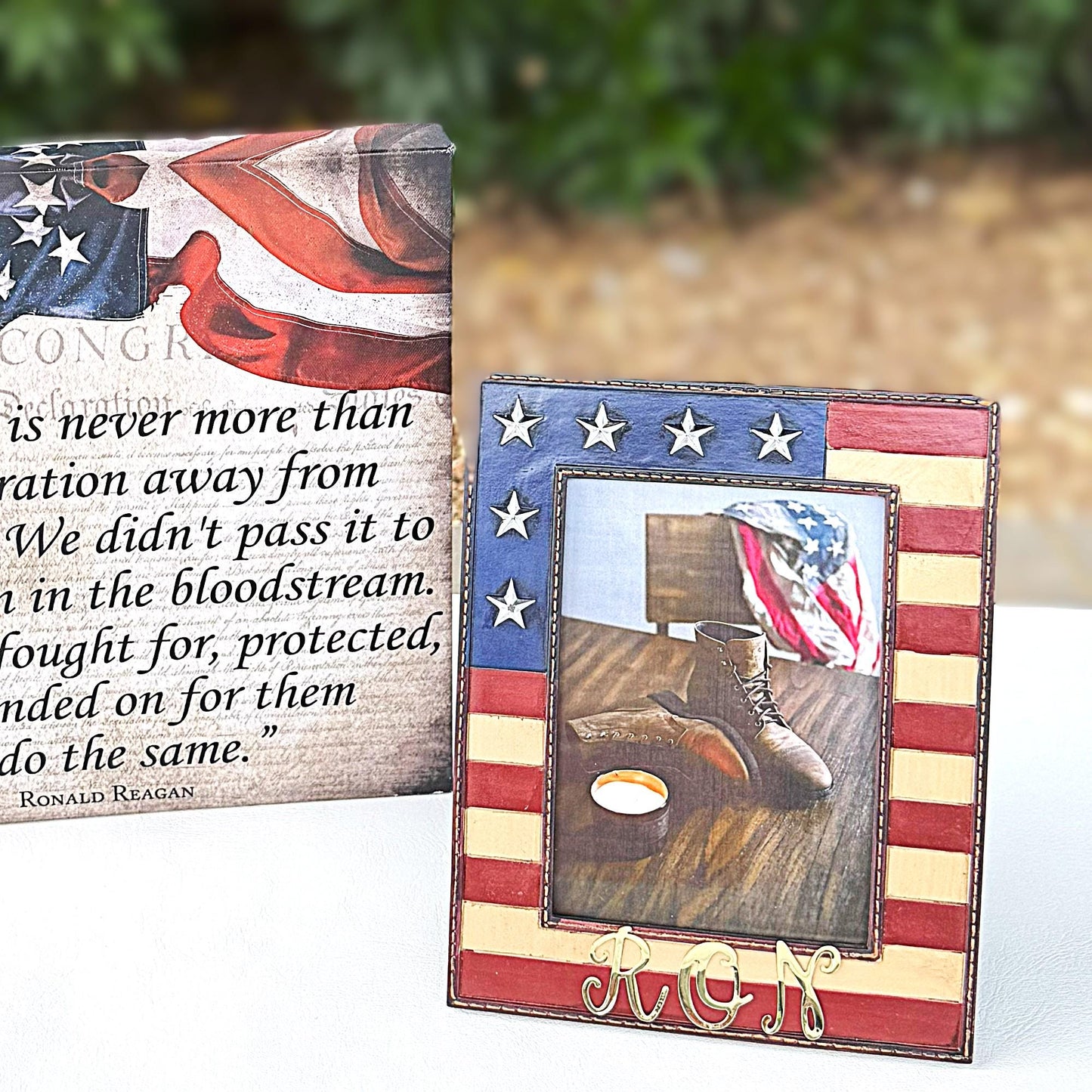 Personalized Police Statue and Photo Frame