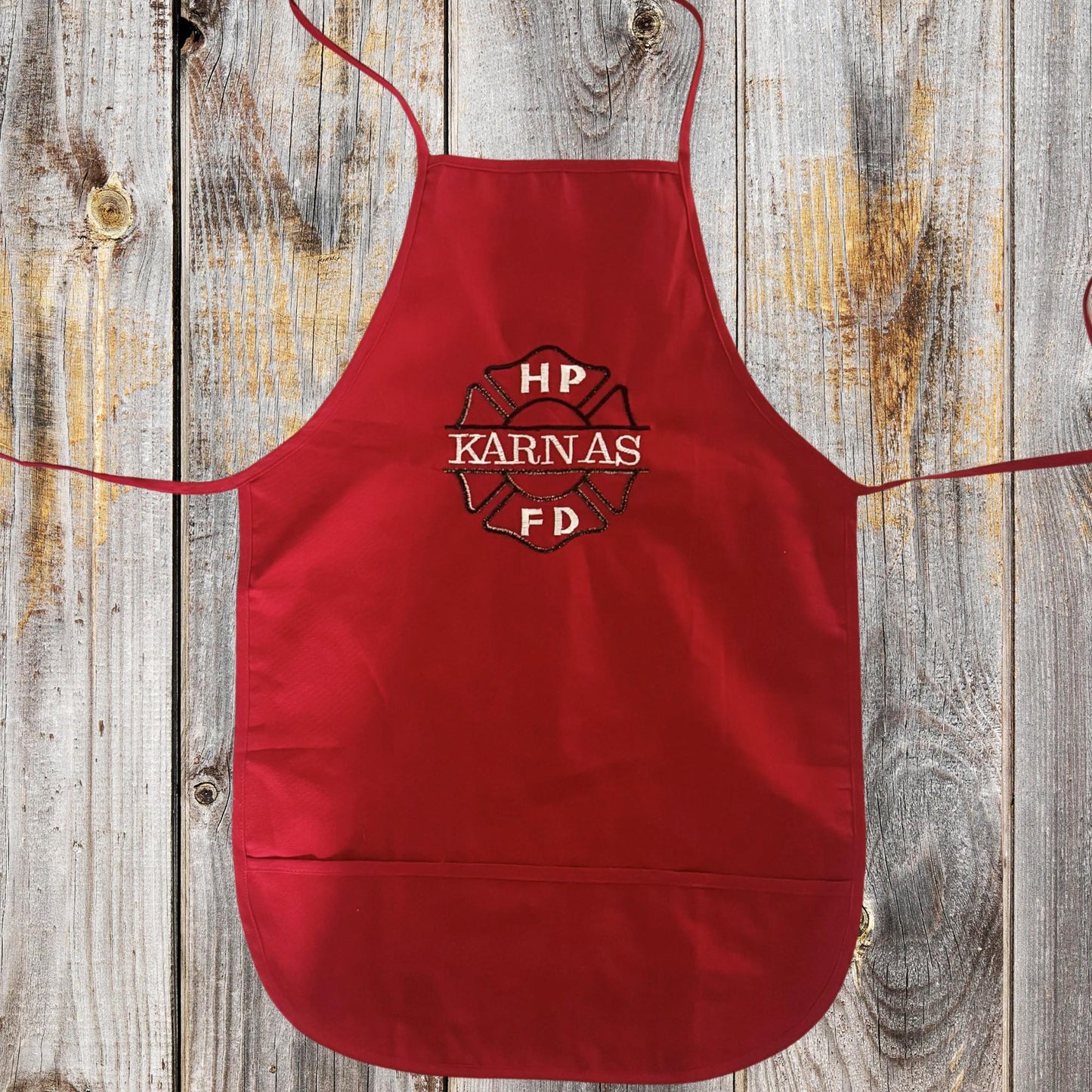 Firefighter Holiday Embroidered Kitchen Apron
