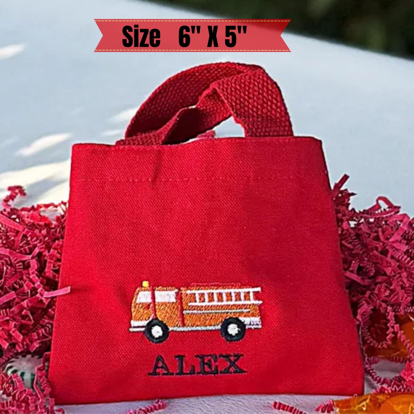 First Responder Birthday Party Embroidered Candy Bag