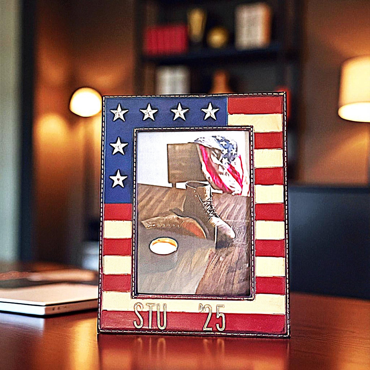 American Flag Personalized Photo Frame