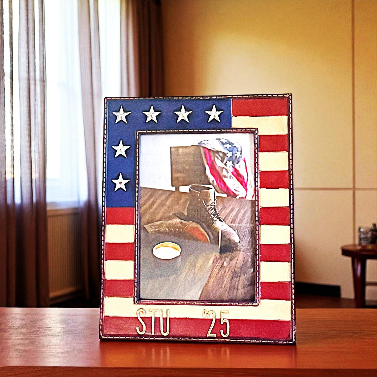 American Flag Personalized Photo Frame