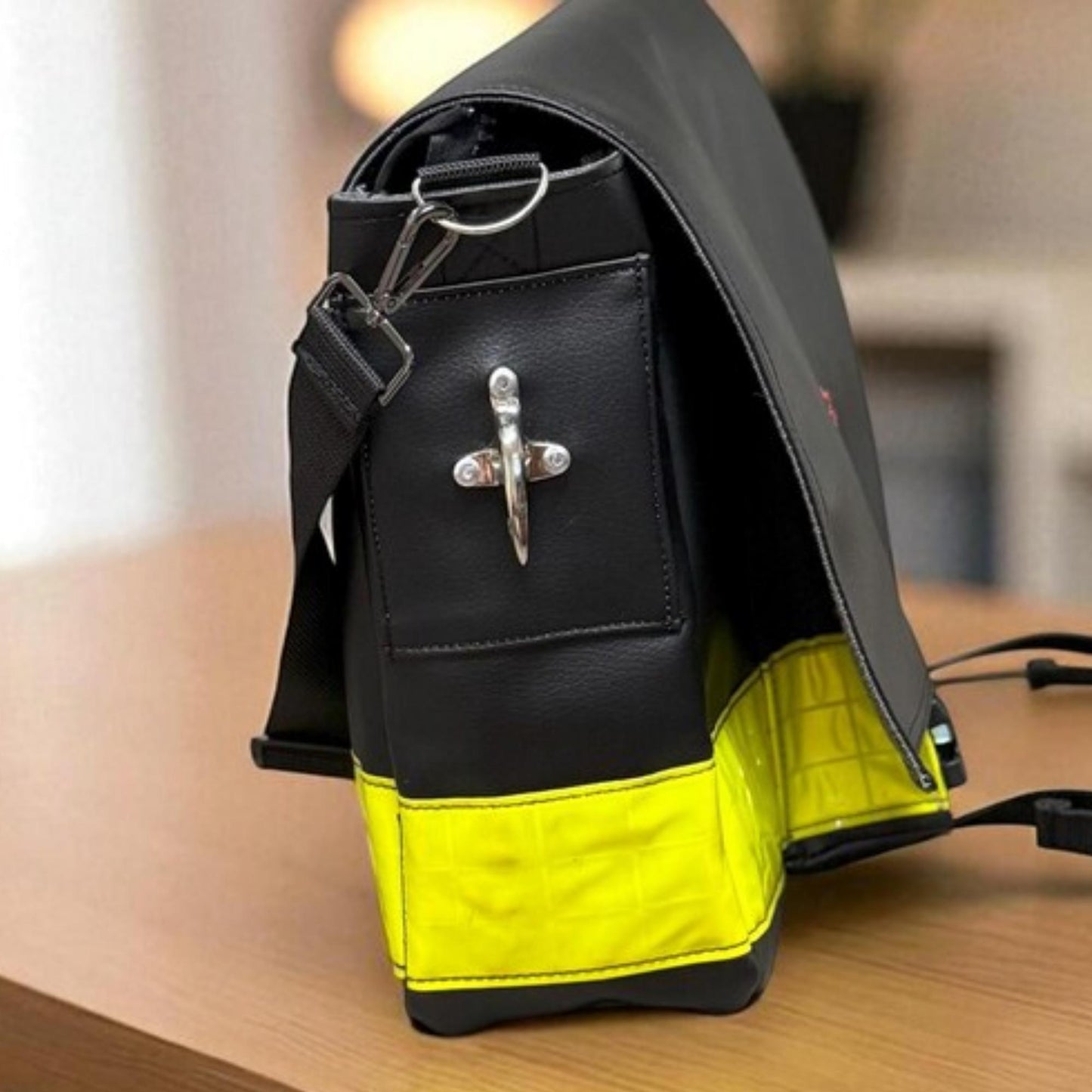 Firefighter Vinyl Work Messenger Bag