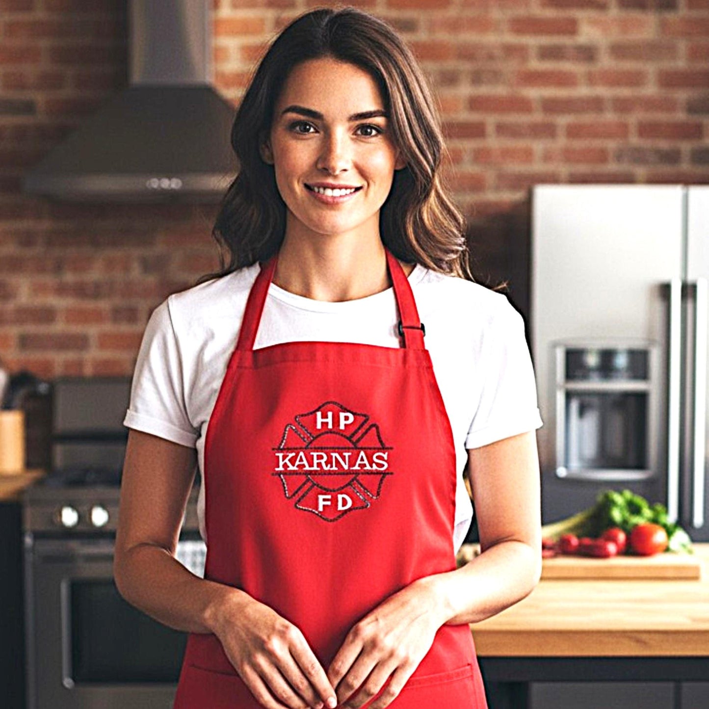 Firefighter Embroidered Apron