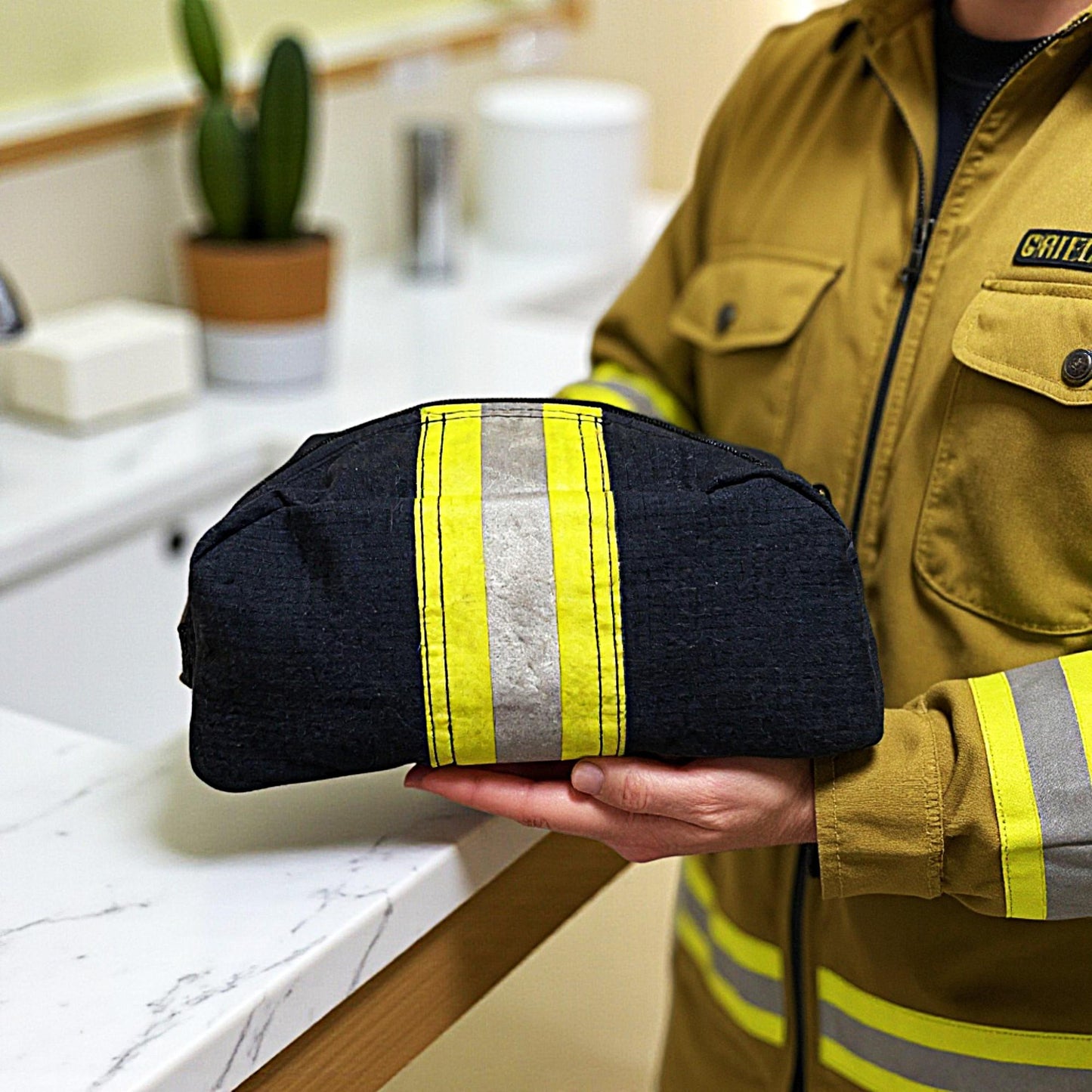 Handmade Firefighter Toiletry Bag