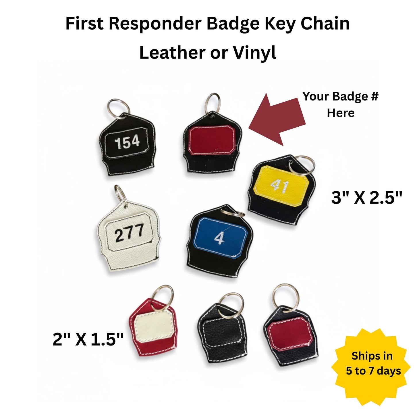 Personalized Firefighter Leather Key Chain