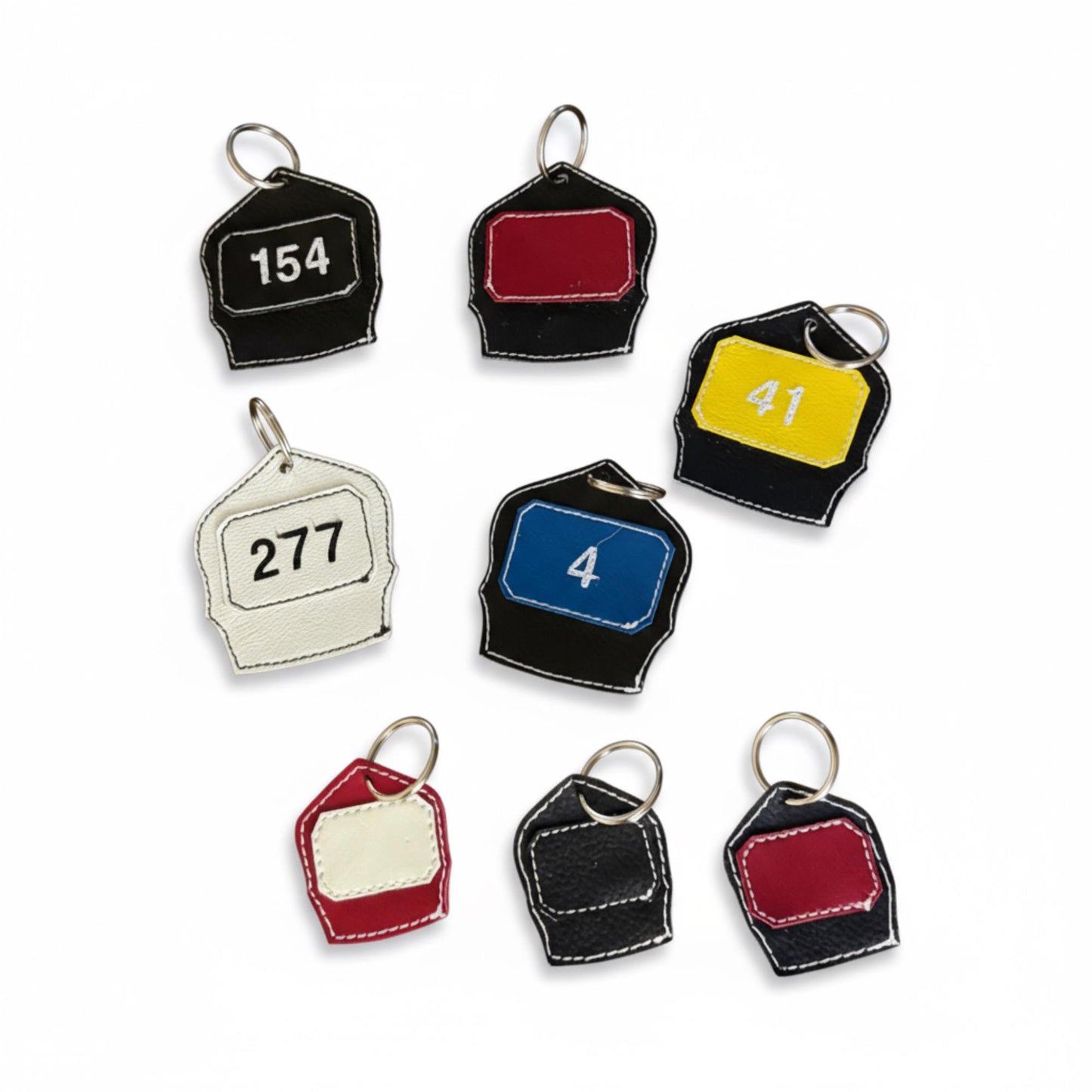 Personalized Firefighter Leather Key Chain