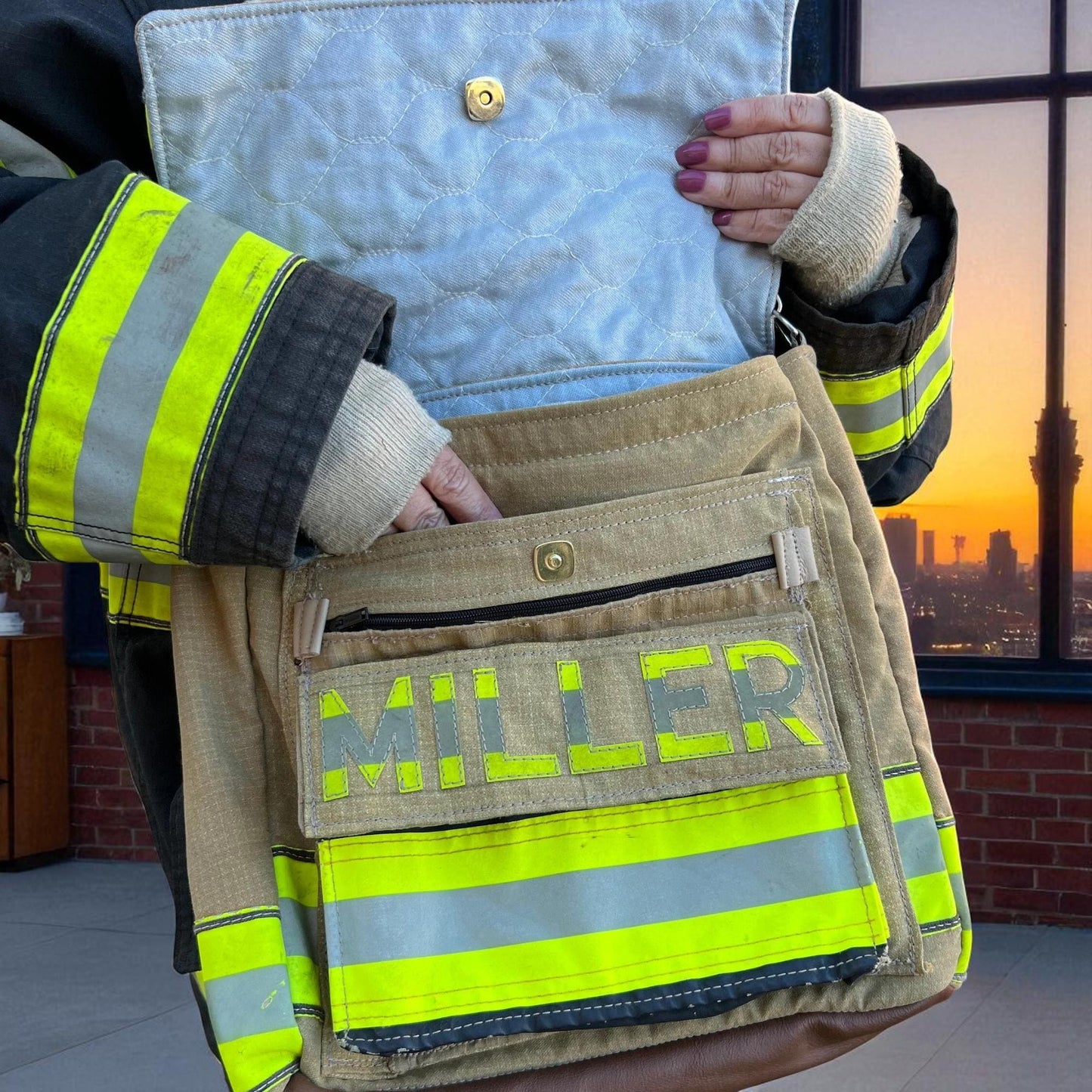 Firefighter Turnout Gear Messenger Bag