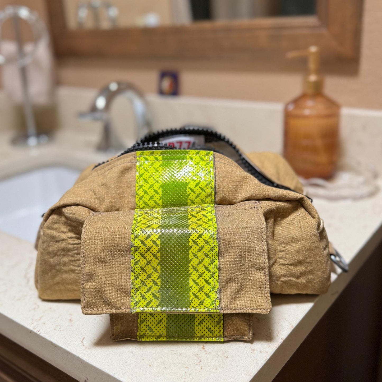 Handmade Firefighter Toiletry Bag