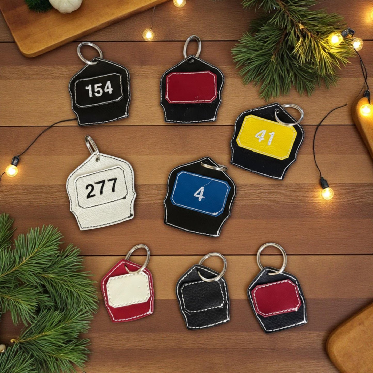 Personalized Firefighter Leather Key Chain