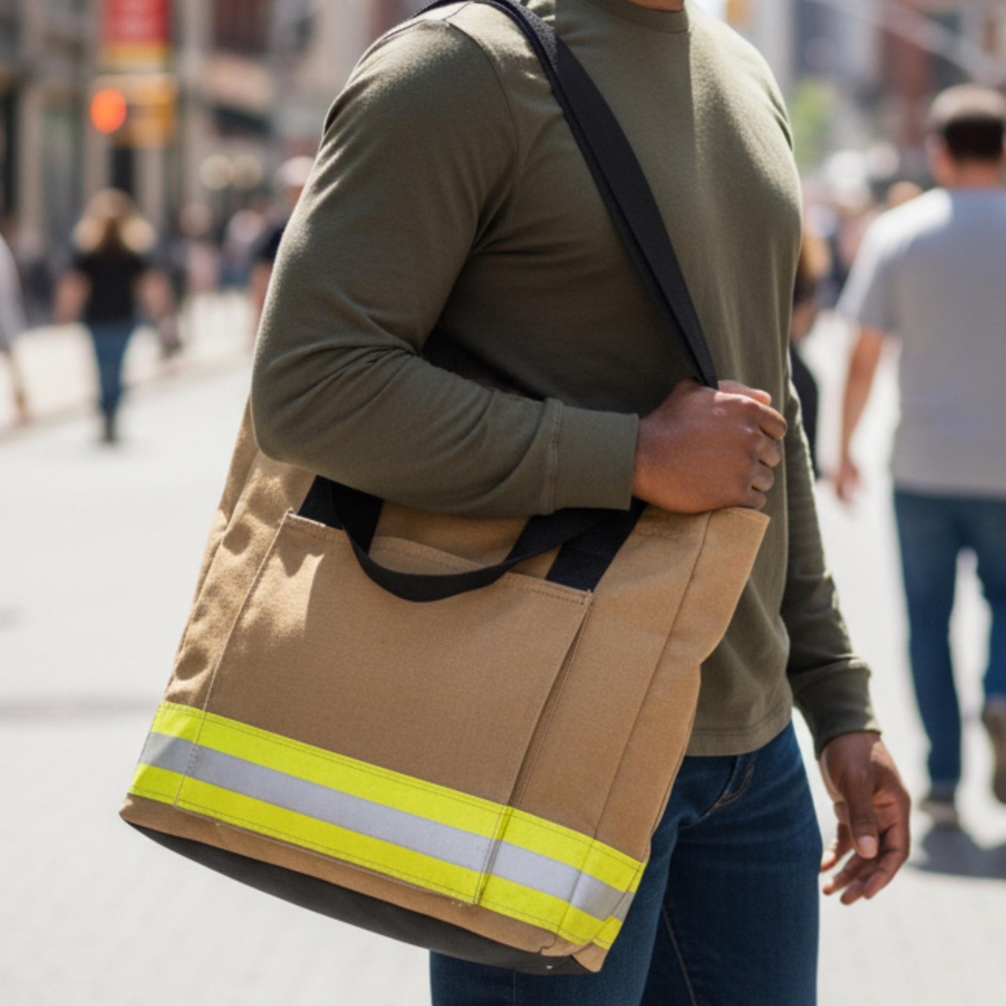 Handmade Firefighter Turnout Gear Tote Bag