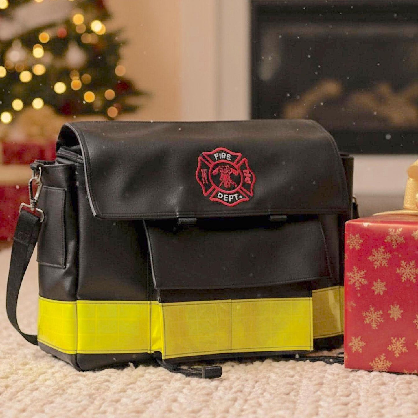 Firefighter Vinyl Work Messenger Bag