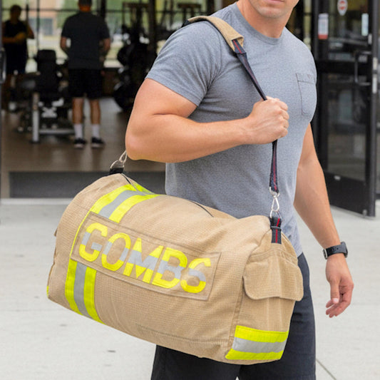 Firefighter Fire Gear Gym Duffle Bag Personalized