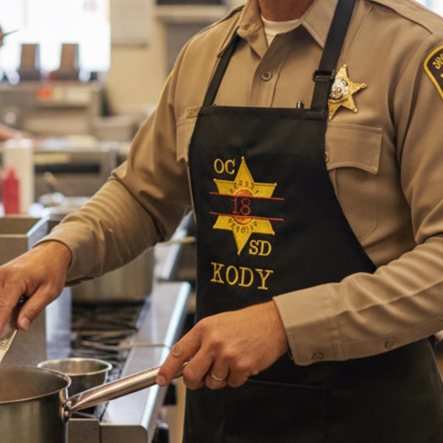 Sheriff Embroidered Apron