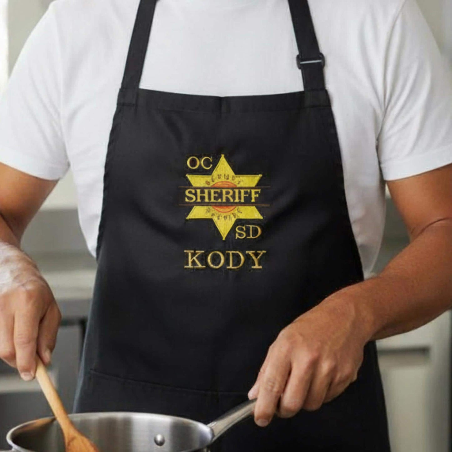 Sheriff Embroidered Apron