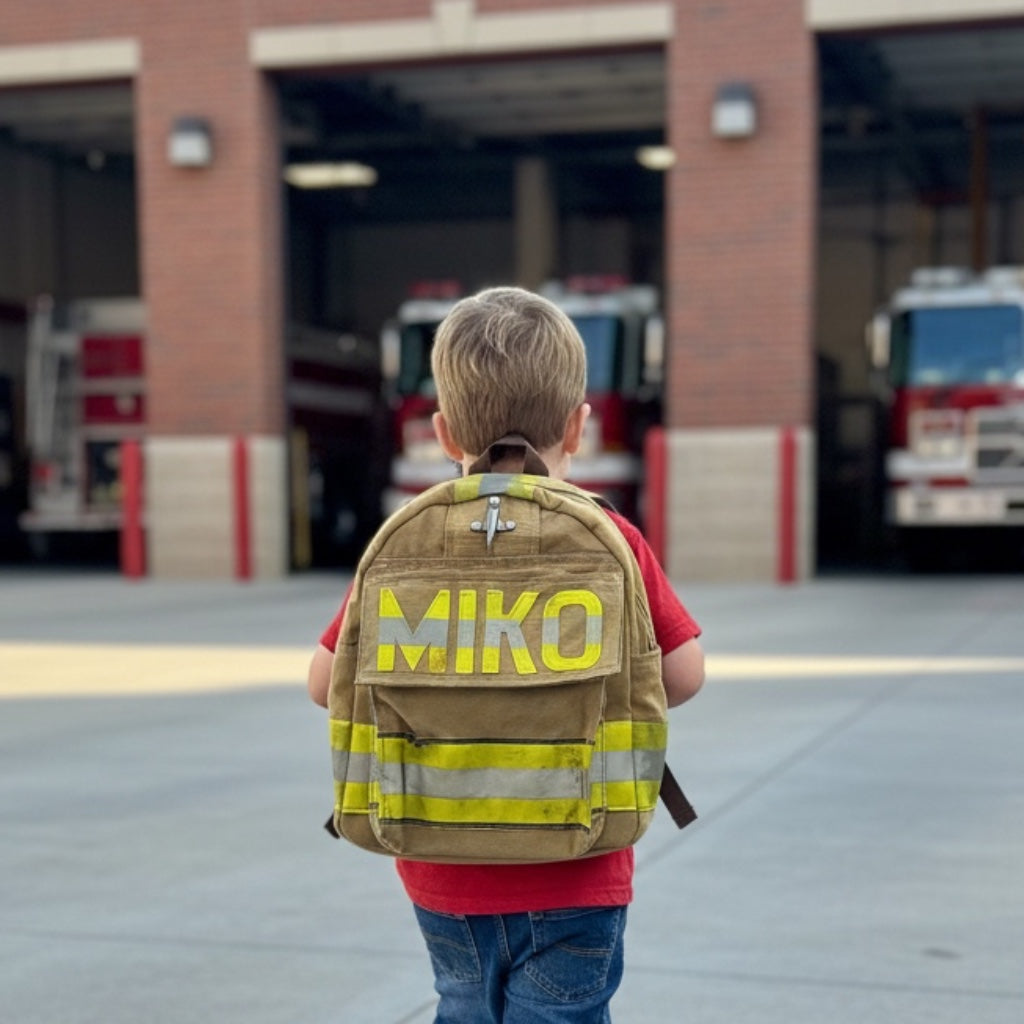 Personalized Kids Firefighter Turnout Gear Backpack