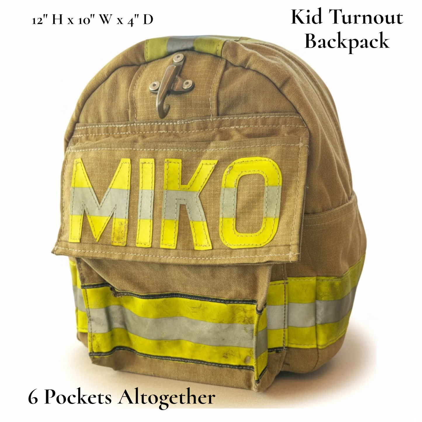 Personalized Kids Firefighter Turnout Gear Backpack