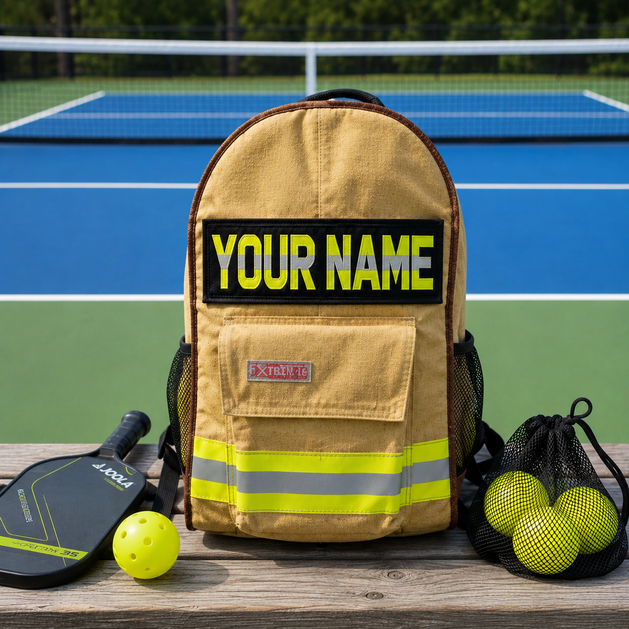 Firefighter Turnout Gear Pickleball Backpack – Personalized Sports Backpack